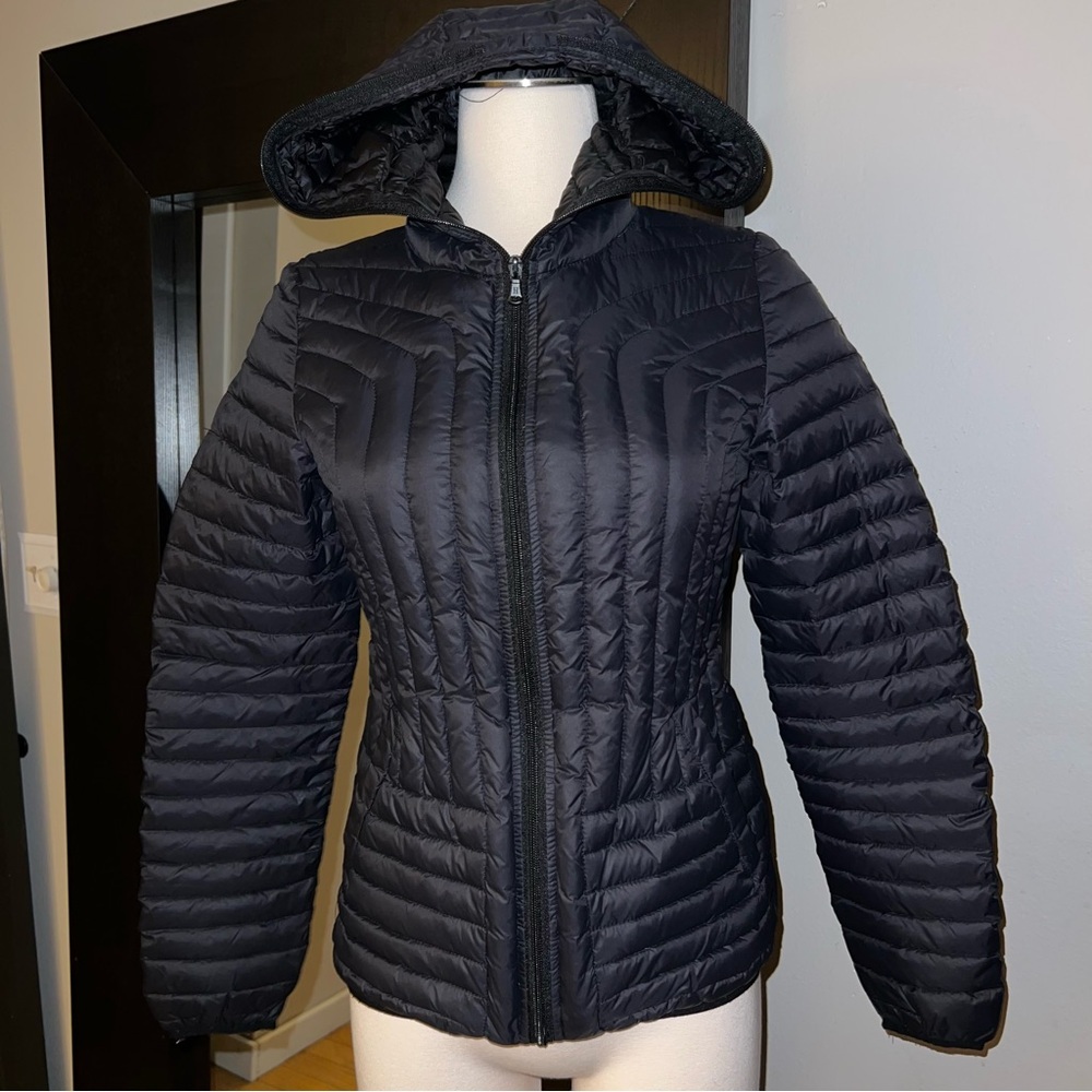 Halifax Traders Womens Black Down Lightweight Quilted Packable Puffer Coat XS